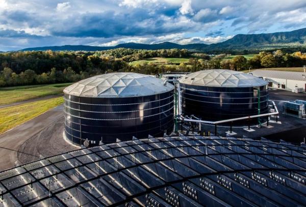 Exterior photo of 2.5 mgd process water reclamation facility